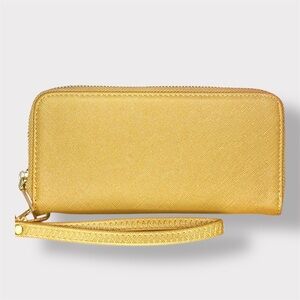 Elegant Caramel Tan Women's Clutch Zip Around Wallet